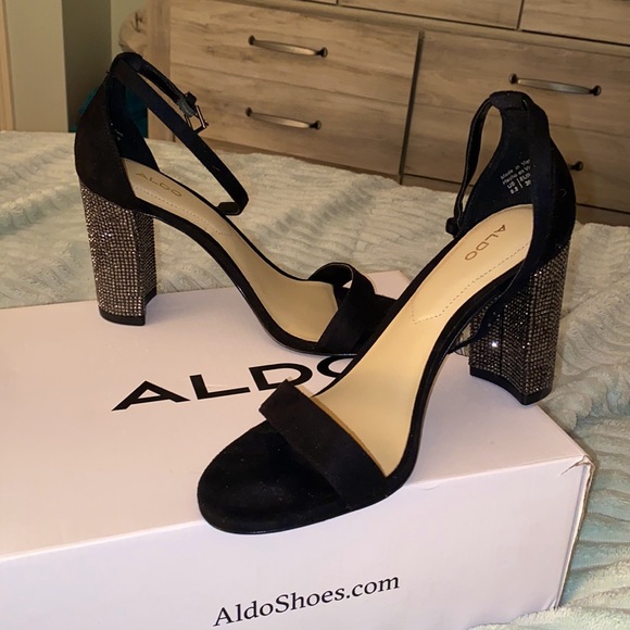 aldo rhinestone block heels - Picture 3 of 9